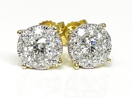 A Perfect Fit: 14K Yellow Gold .60 ctw Diamond Earrings 