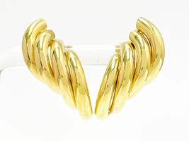  An Outfit's Statement: 14K Yellow Gold Multihoop Post Earrings