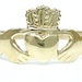 Blend of Tradition and Luxury: 14K Yellow Gold Claddagh Ring Size 5.5