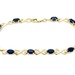 Ethereal 10K Yellow Gold Diamond and Sapphire Bracelet 7.5"