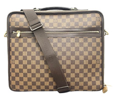 Stylish Louis Vuitton Porte Ordinateur Sabana Damier Ebene Computer Case