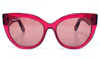 Walk With Confidence: Salvatore Ferragamo Red Sunglasses