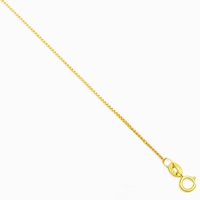 Dainty 14K Yellow Gold Mini Box Chain 18" 