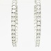 Opulent 14K White Gold Inside-Outside 3.60 ctw Diamond Hoop Earrings