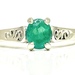 Ethereal 14K White Gold Emerald Ring Size 5
