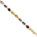 Vibrant 14K Yellow Gold Multicolored Gemstone Tennis Bracelet 7.5"