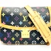 Elegant Contrast: Louis Vuitton Monogram Multicolor Sologne Black